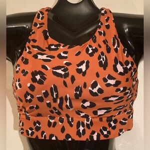 Fabletics Leopard Print “No Bounce” Sports Bra